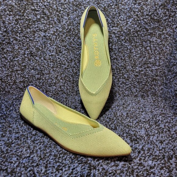 Rothys The Point Women's Size 7 US Mint Green Pointed Toe Slip on Flat Shoes - Picture 10 of 13